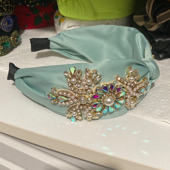 Blue Glam Headband - Picture 2 of 4